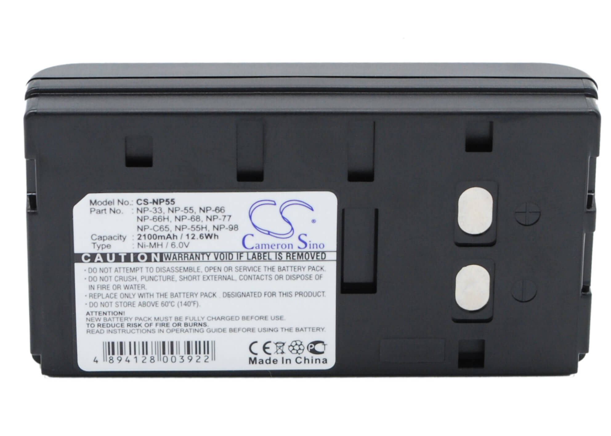 Camera 6.0V, 2100mAh, Ni-MH Battery fits Seleco, Ak2100, Fa114, 12.6Wh