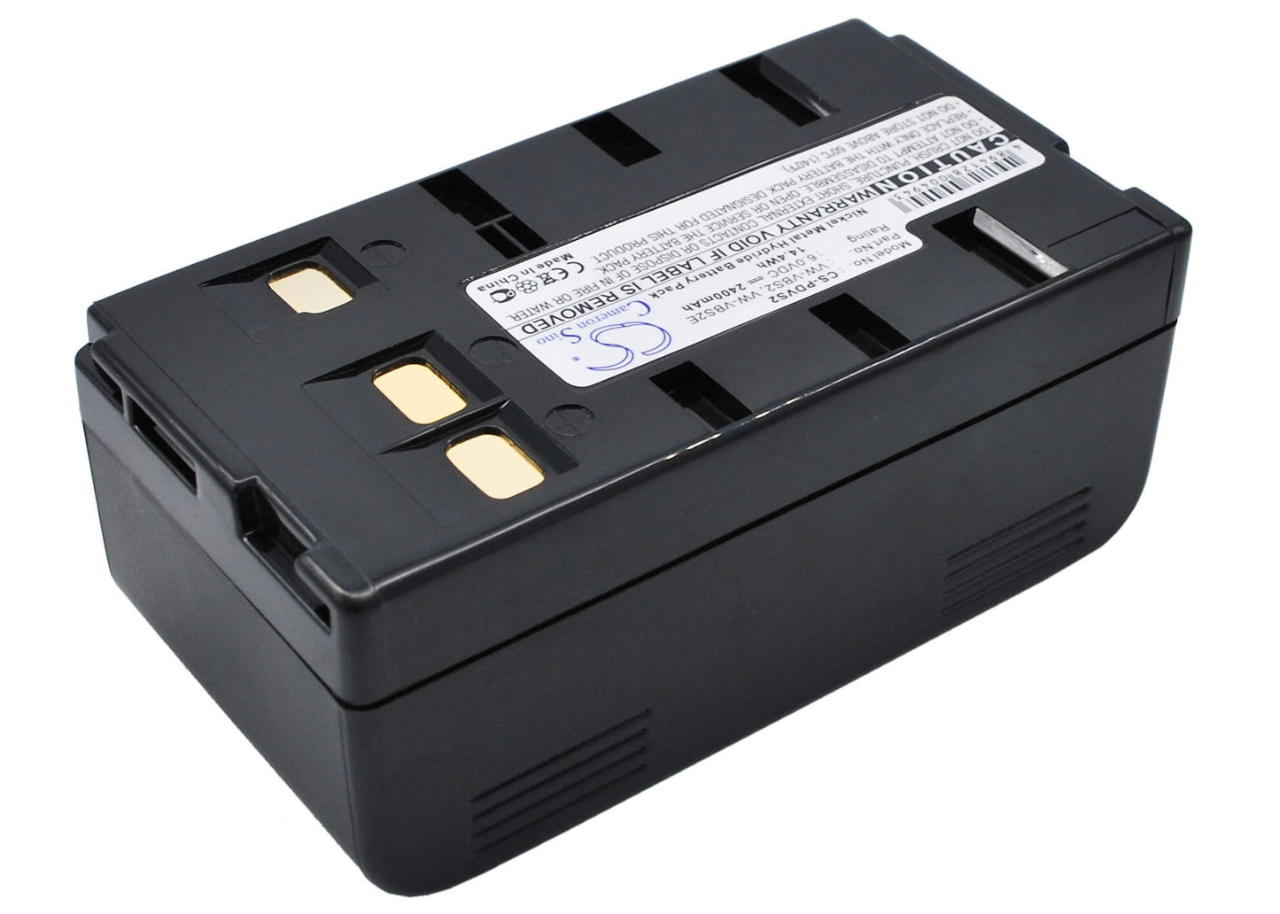 6.0V, 2400mAh, Ni-MH Battery fits Panasonic, Nv-3ccd1, Nv-61, 14.4Wh