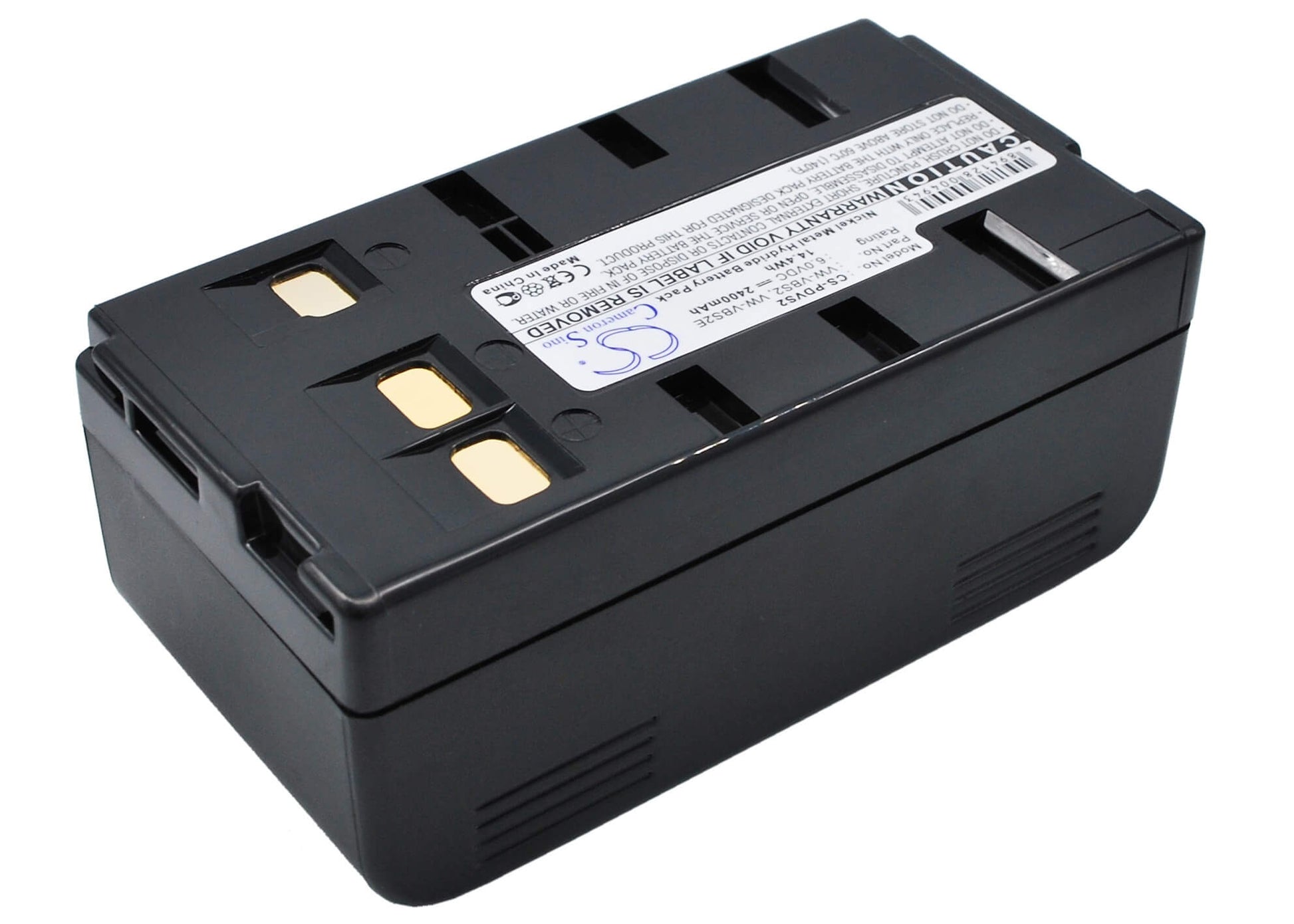 6.0V, 2400mAh, Ni-MH Battery fits Panasonic, Nv-3ccd1, Nv-61, 14.4Wh