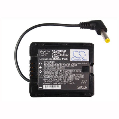 7.4V, 650mAh, Li-ion Battery fits Panasonic, Hdc-hs900, Hdc-sd800, 4.81Wh