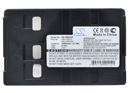 4.8V, 1200mAh, Ni-MH Battery fits Blaupunkt, Scr-250, 5.76Wh