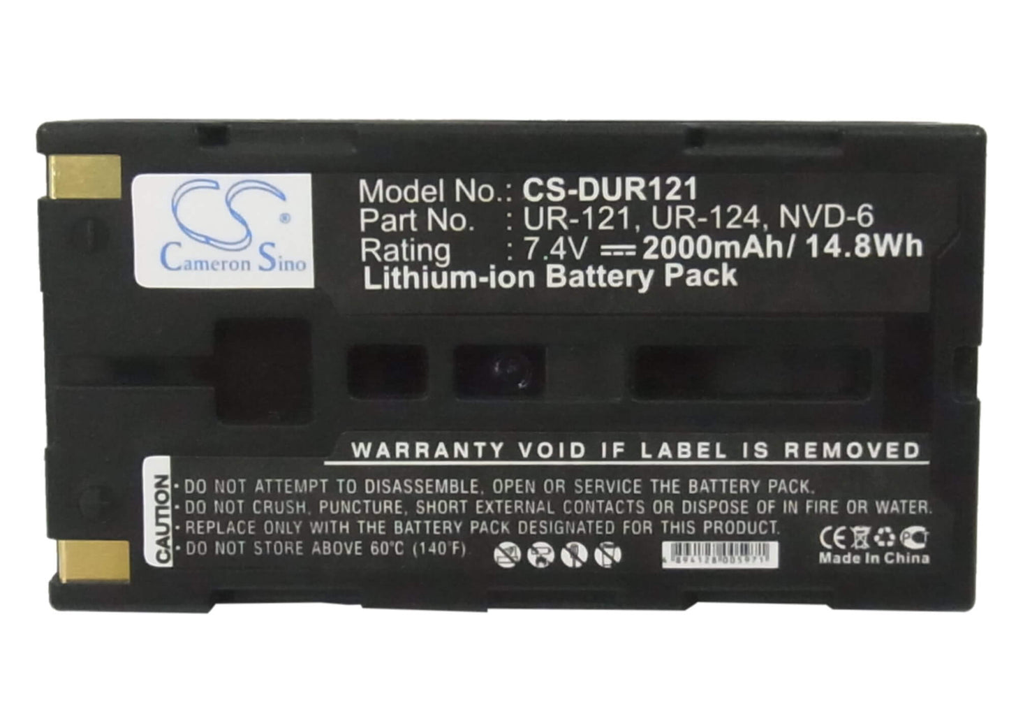 7.4V, 2000mAh, Li-ion Battery fits Sanyo, Idshot Idc-1000, Idshot Idc-1000z, 14.8Wh