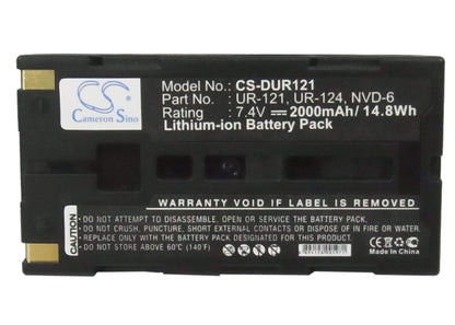 7.4V, 2000mAh, Li-ion Battery fits Sanyo, Idshot Idc-1000, Idshot Idc-1000z, 14.8Wh