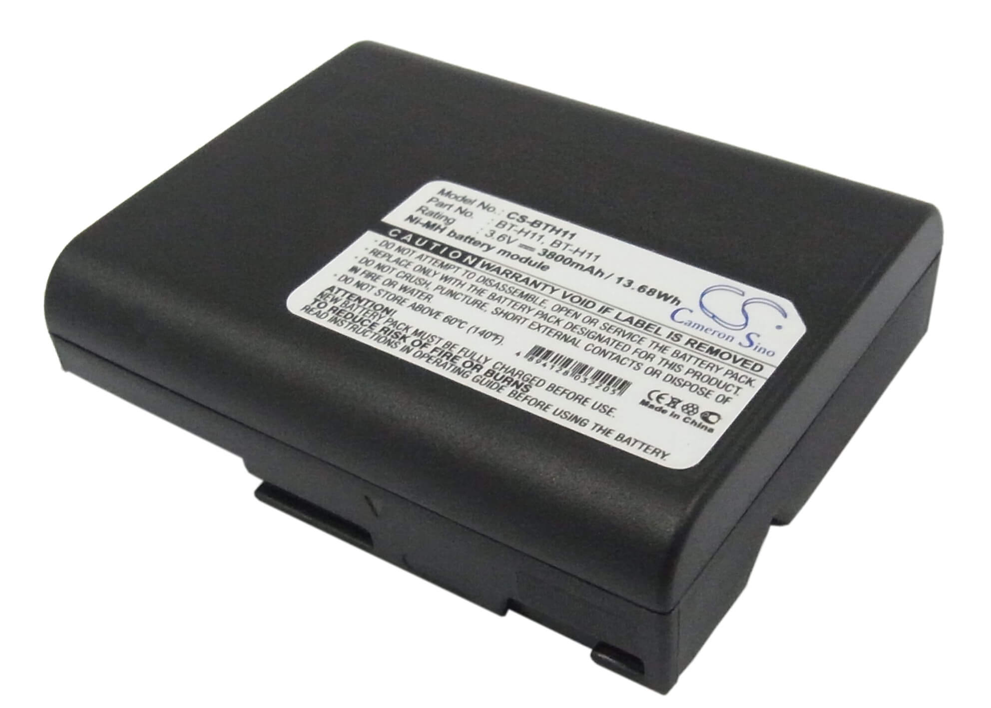 3.6V, 3800mAh, Ni-MH Battery fits Sharp, Vl-8, Vl-8888, 13.68Wh