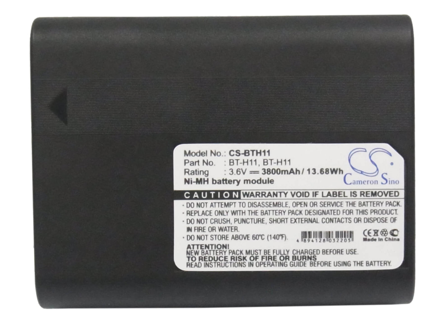 3.6V, 3800mAh, Ni-MH Battery fits Sharp, Vl-8, Vl-8888, 13.68Wh