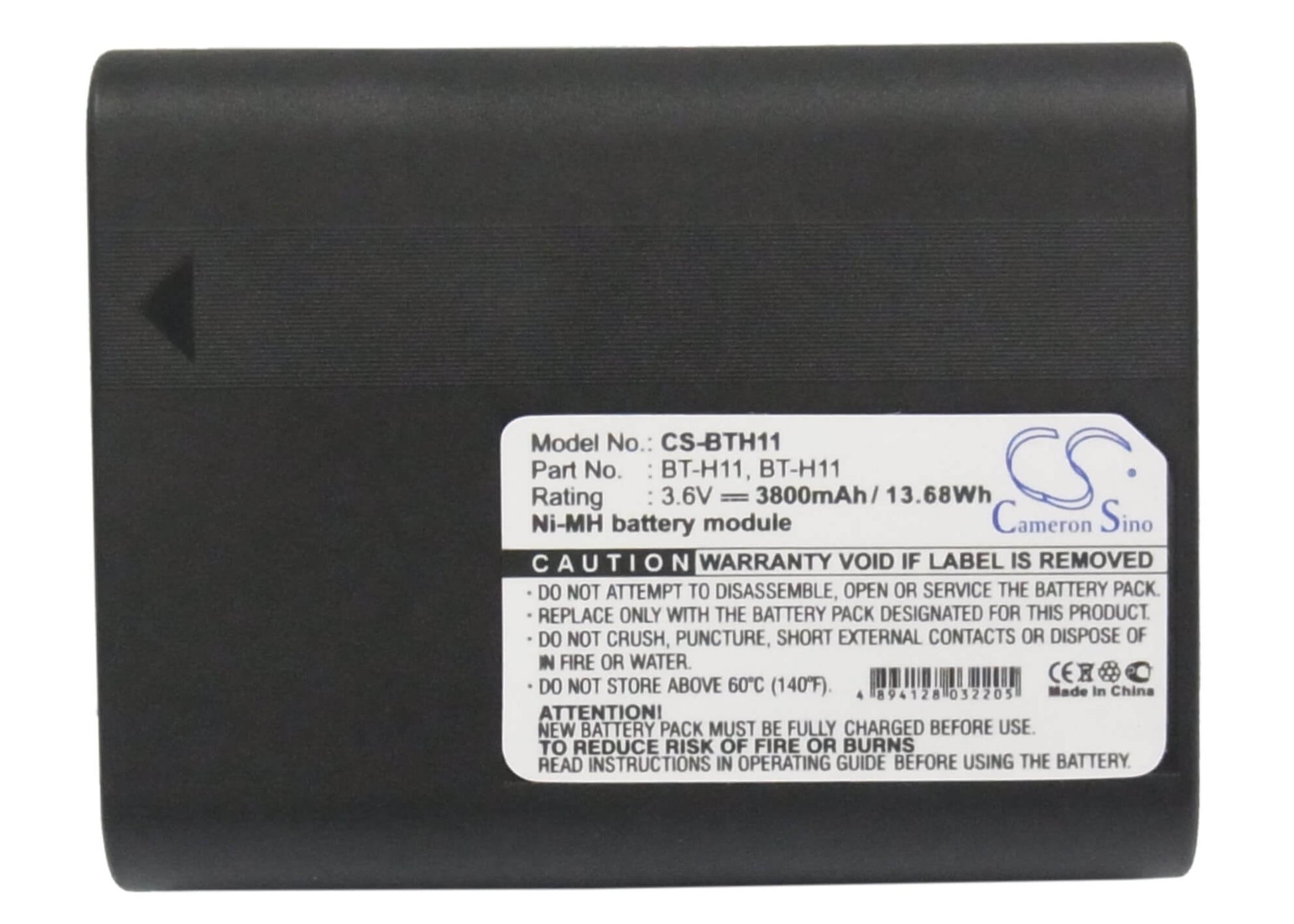 3.6V, 3800mAh, Ni-MH Battery fits Sharp, Vl-8, Vl-8888, 13.68Wh