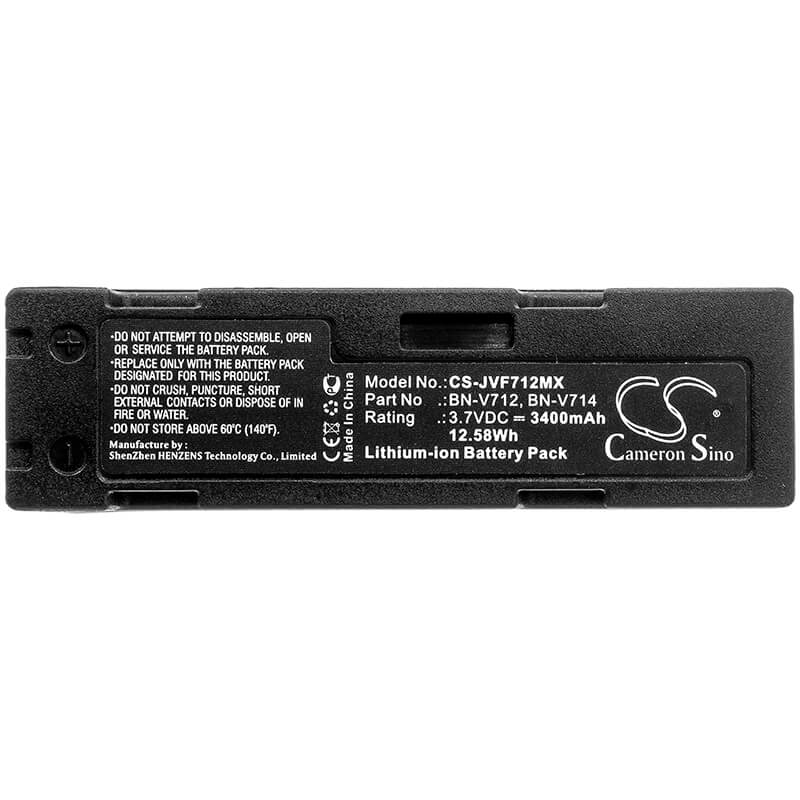 3.7V, 3400mAh, Li-ion Battery fits Jvc, Gr-dv1, Gr-dv14, 12.58Wh