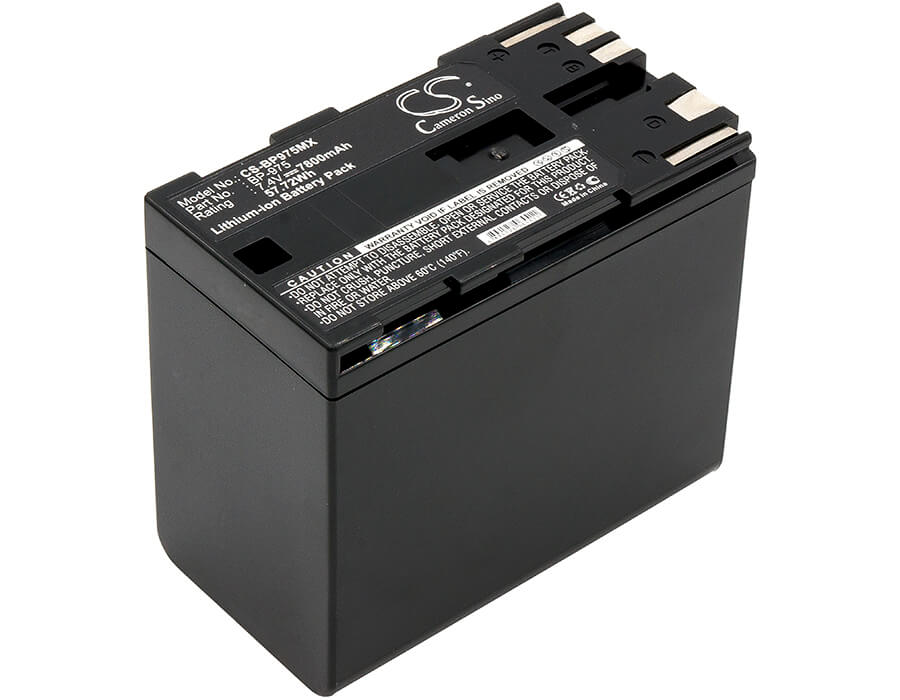 7.4V, 7800mAh, Li-ion Battery fits Canon, Gl2, Xf100, 57.72Wh