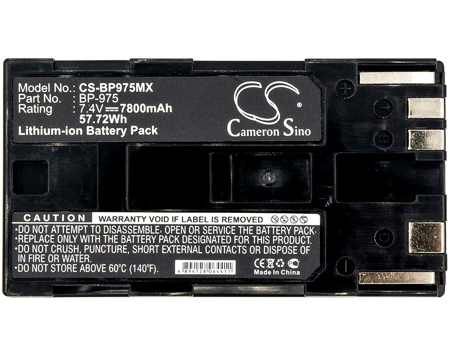 7.4V, 7800mAh, Li-ion Battery fits Canon, Gl2, Xf100, 57.72Wh