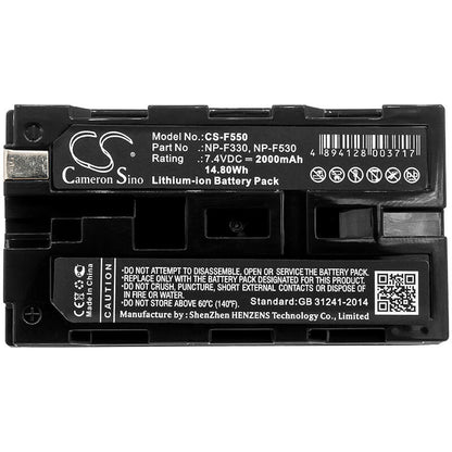 7.4V, 2000mAh, Li-ion Battery fits Mitoya, Rl-480 3000-6000 K, 14.8Wh