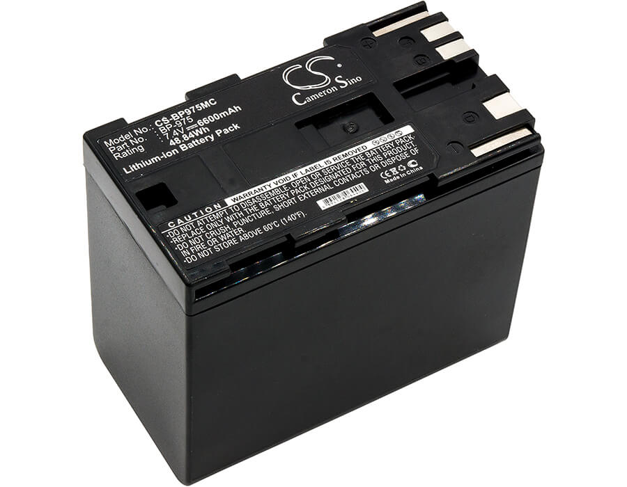 7.4V, 6600mAh, Li-ion Battery fits Canon, Gl2, Xf100, 48.84Wh
