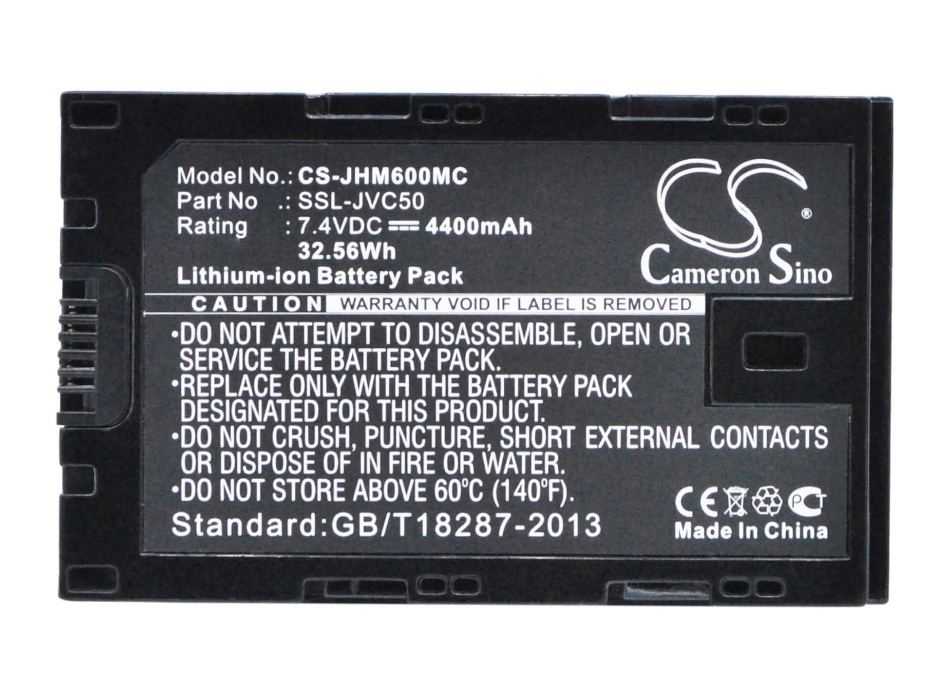 7.4V, 4400mAh, Li-ion Battery fits Jvc, Gy-hm200, Gy-hm200e, 32.56Wh
