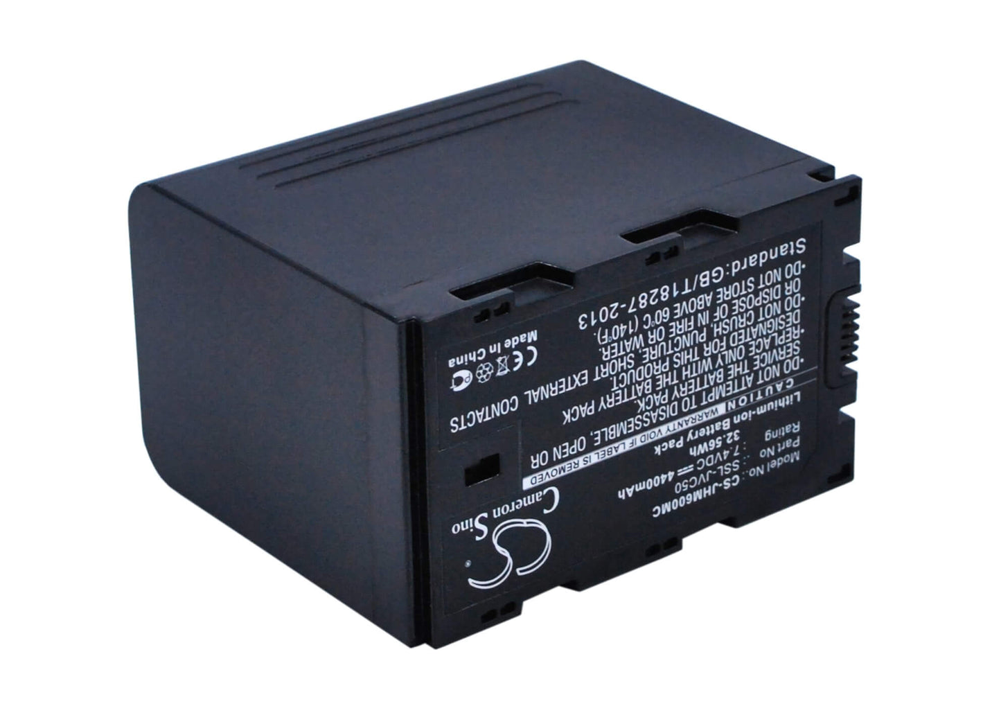 7.4V, 4400mAh, Li-ion Battery fits Jvc, Gy-hm200, Gy-hm200e, 32.56Wh