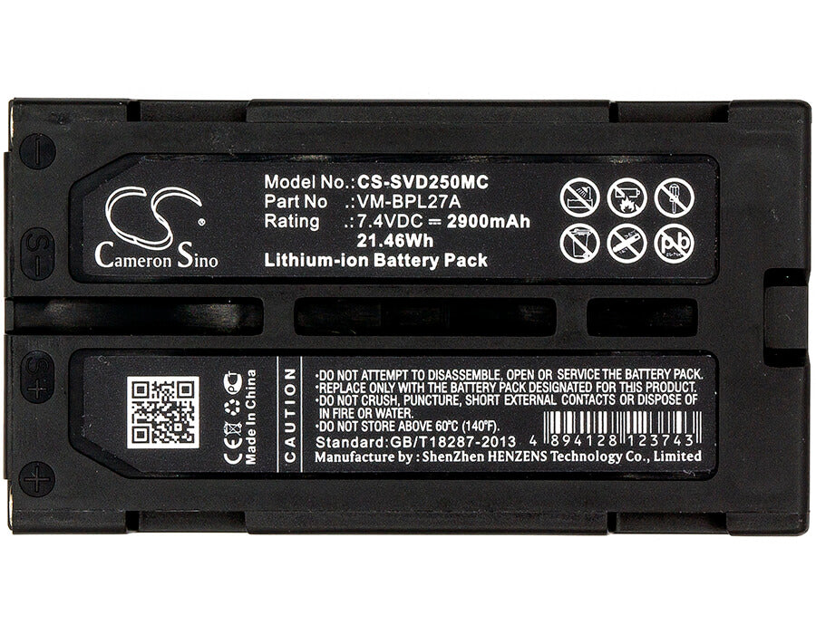 7.4V, 2900mAh, Li-ion Battery fits Panasonic, Agbp15, Agbp15p, 21.46Wh