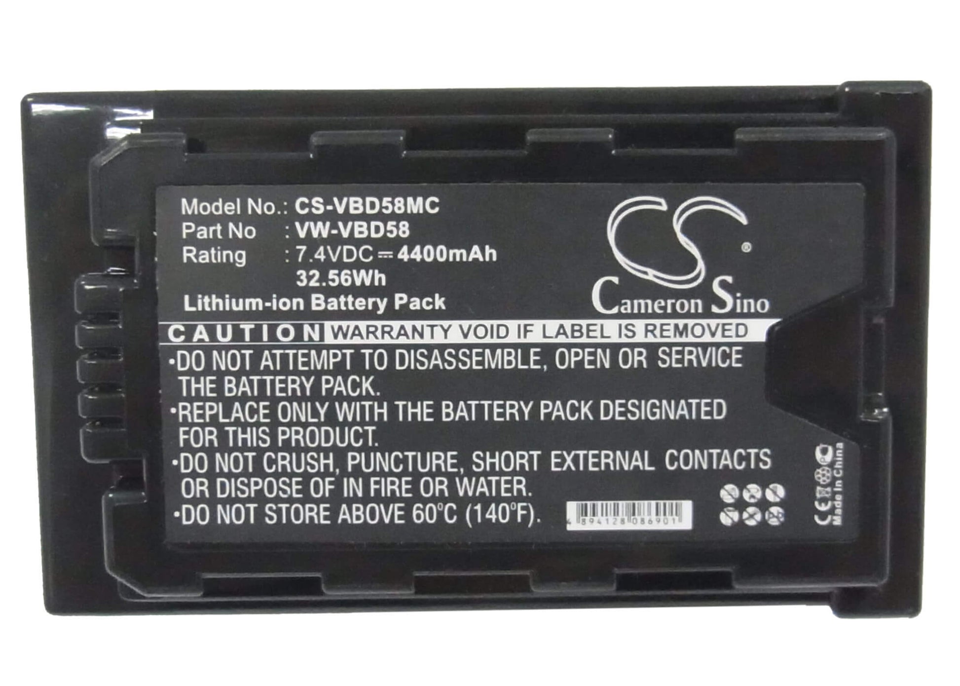 7.4V, 4400mAh, Li-ion Battery fits Panasonic, Aj-px270, Aj-px298, 32.56Wh