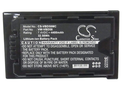7.4V, 4400mAh, Li-ion Battery fits Panasonic, Aj-px270, Aj-px298, 32.56Wh