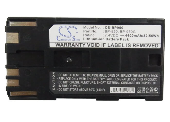 7.4V, 4400mAh, Li-ion Battery fits Canon, C2, E1, 32.56Wh