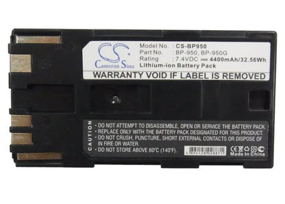 7.4V, 4400mAh, Li-ion Battery fits Canon, C2, E1, 32.56Wh