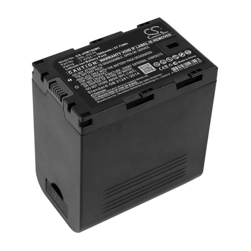 Camera 7.4V, 7800mAh, Li-ion Battery fits Jvc, SSL-JVC75, Gy-hm200e, 57.72Wh