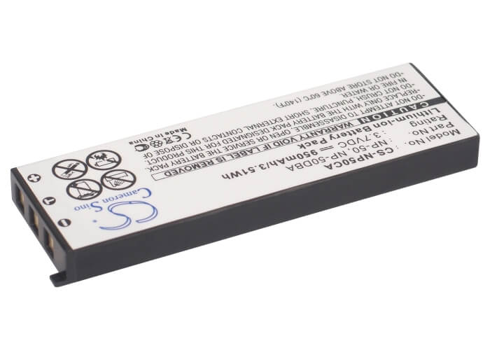 3.7V, 950mAh, Li-ion Battery fits Casio, Exilim Ex-v7, Exilim Ex-v7sr, 3.515Wh