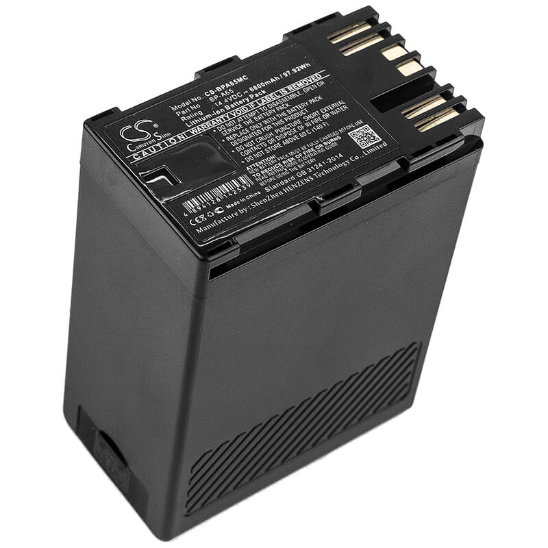 Camera 14.4V, 6800mAh, Li-ion Battery fits Canon, BP-A65, Ca-cp200l, Eos C200, 97.92Wh