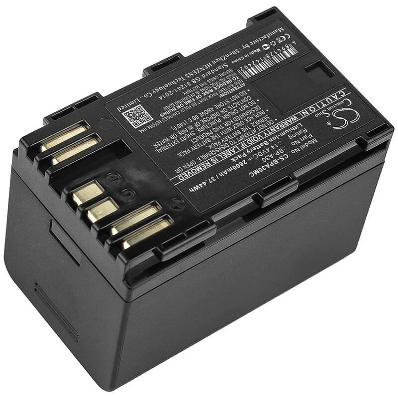 14.4V, 2600mAh, Li-ion Battery fits Canon, Ca-cp200l, Eos C200, 37.44Wh