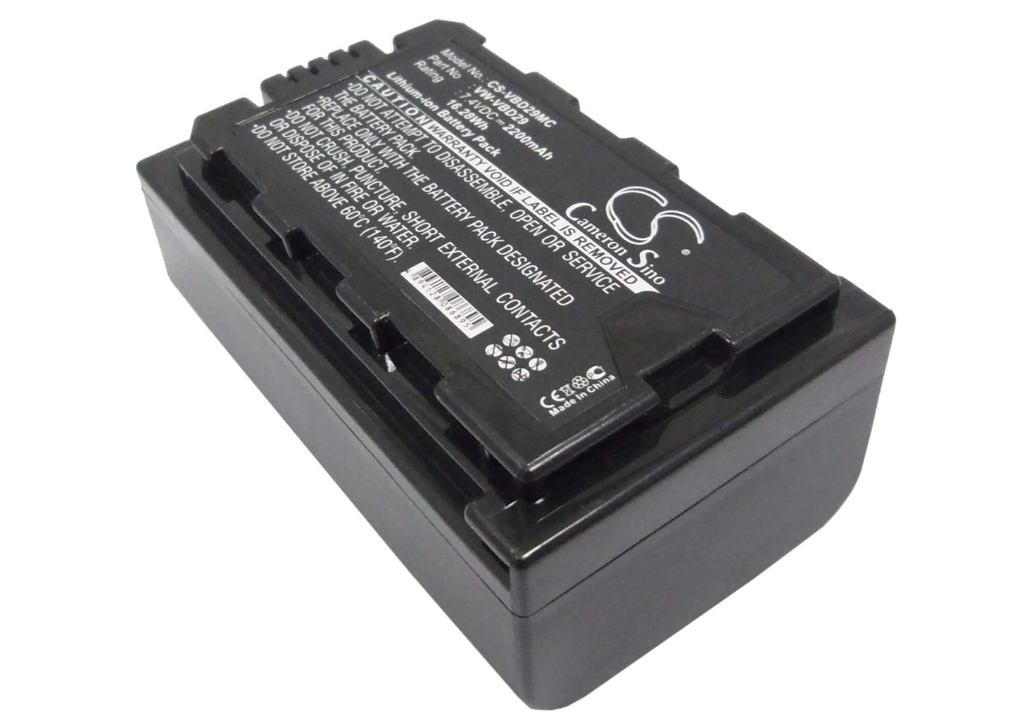 7.4V, 2200mAh, Li-ion Battery fits Panasonic, Aj-px270, Aj-px298, 16.28Wh
