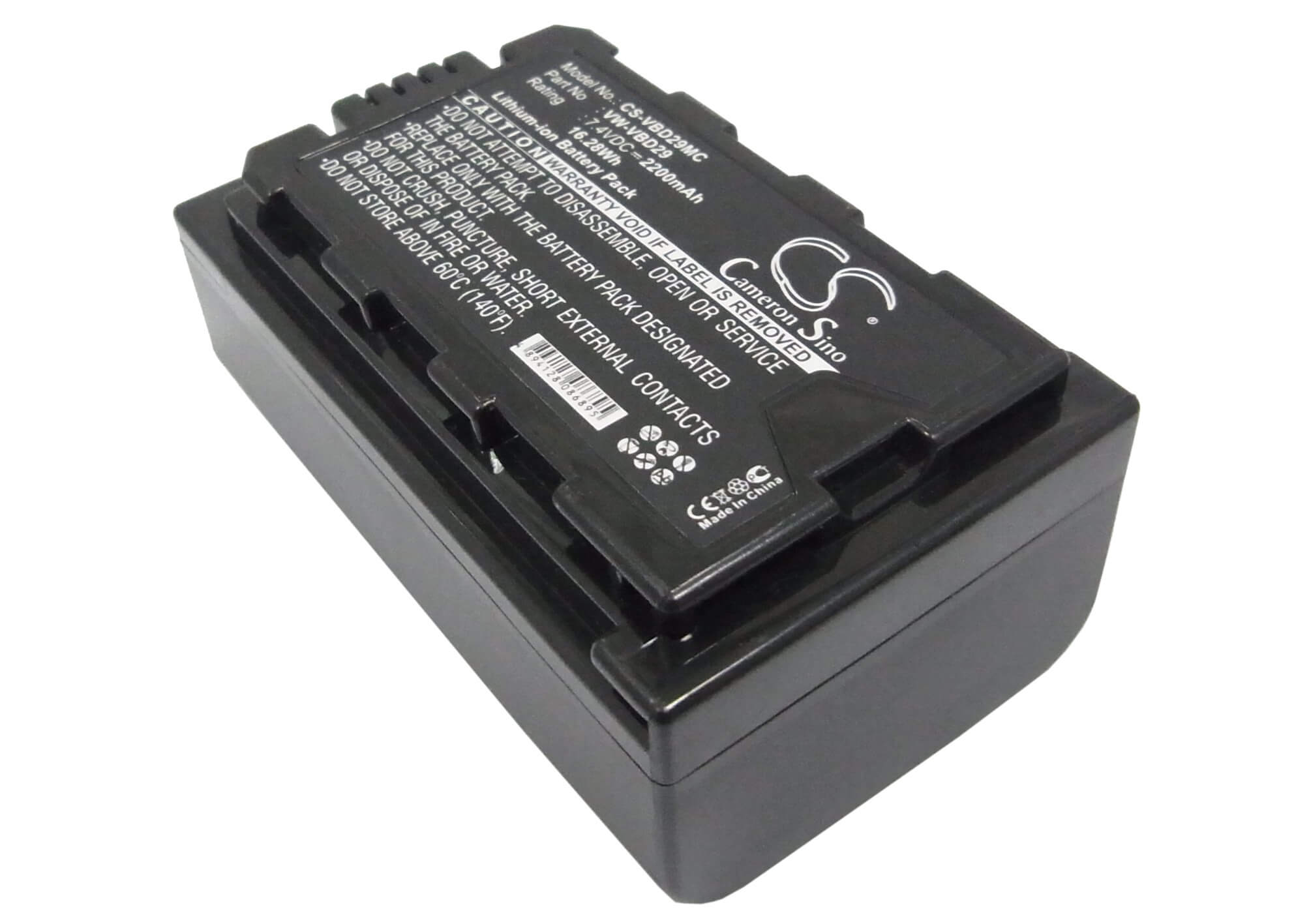 7.4V, 2200mAh, Li-ion Battery fits Panasonic, Aj-px270, Aj-px298, 16.28Wh