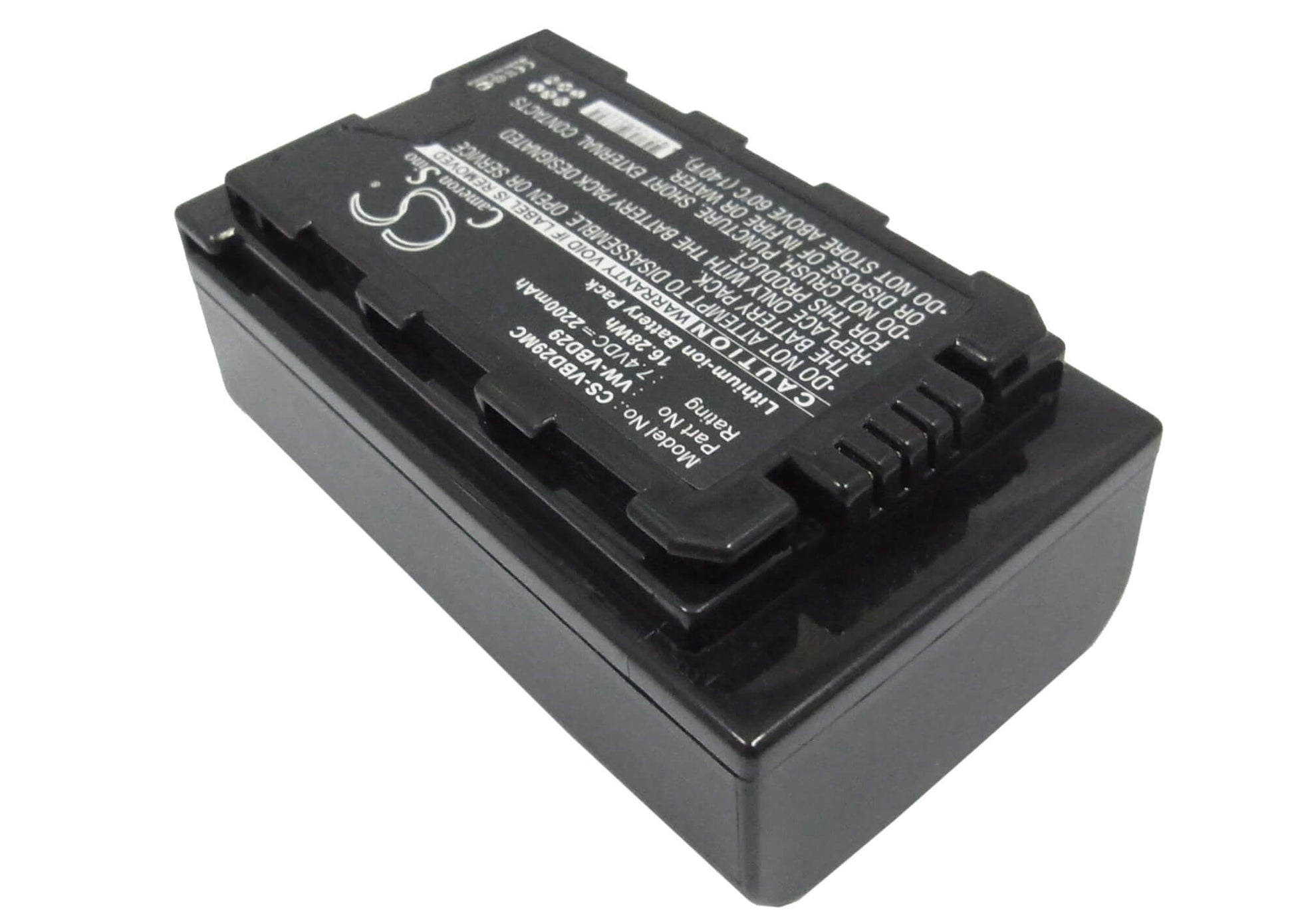 7.4V, 2200mAh, Li-ion Battery fits Panasonic, Aj-px270, Aj-px298, 16.28Wh