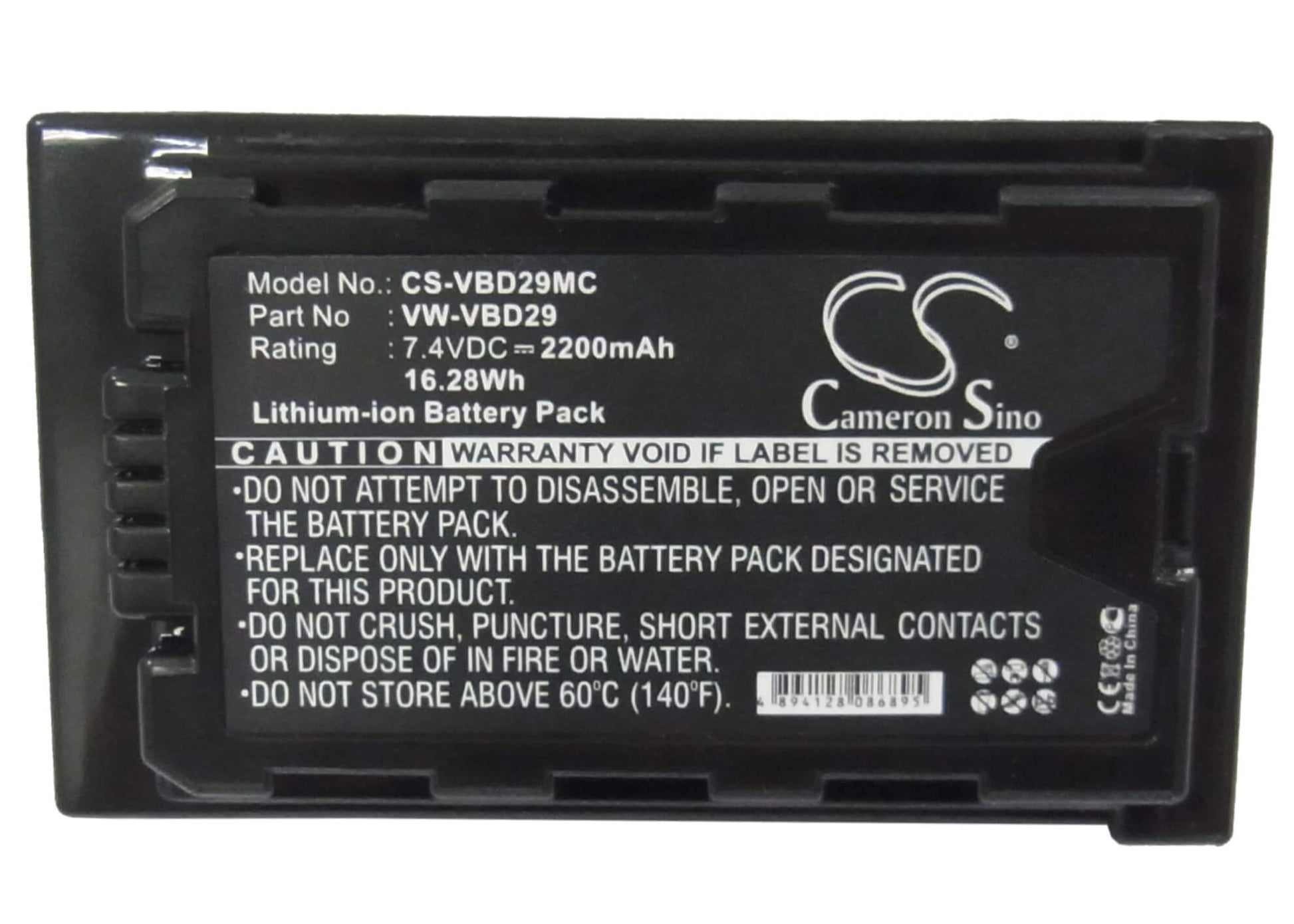 7.4V, 2200mAh, Li-ion Battery fits Panasonic, Aj-px270, Aj-px298, 16.28Wh