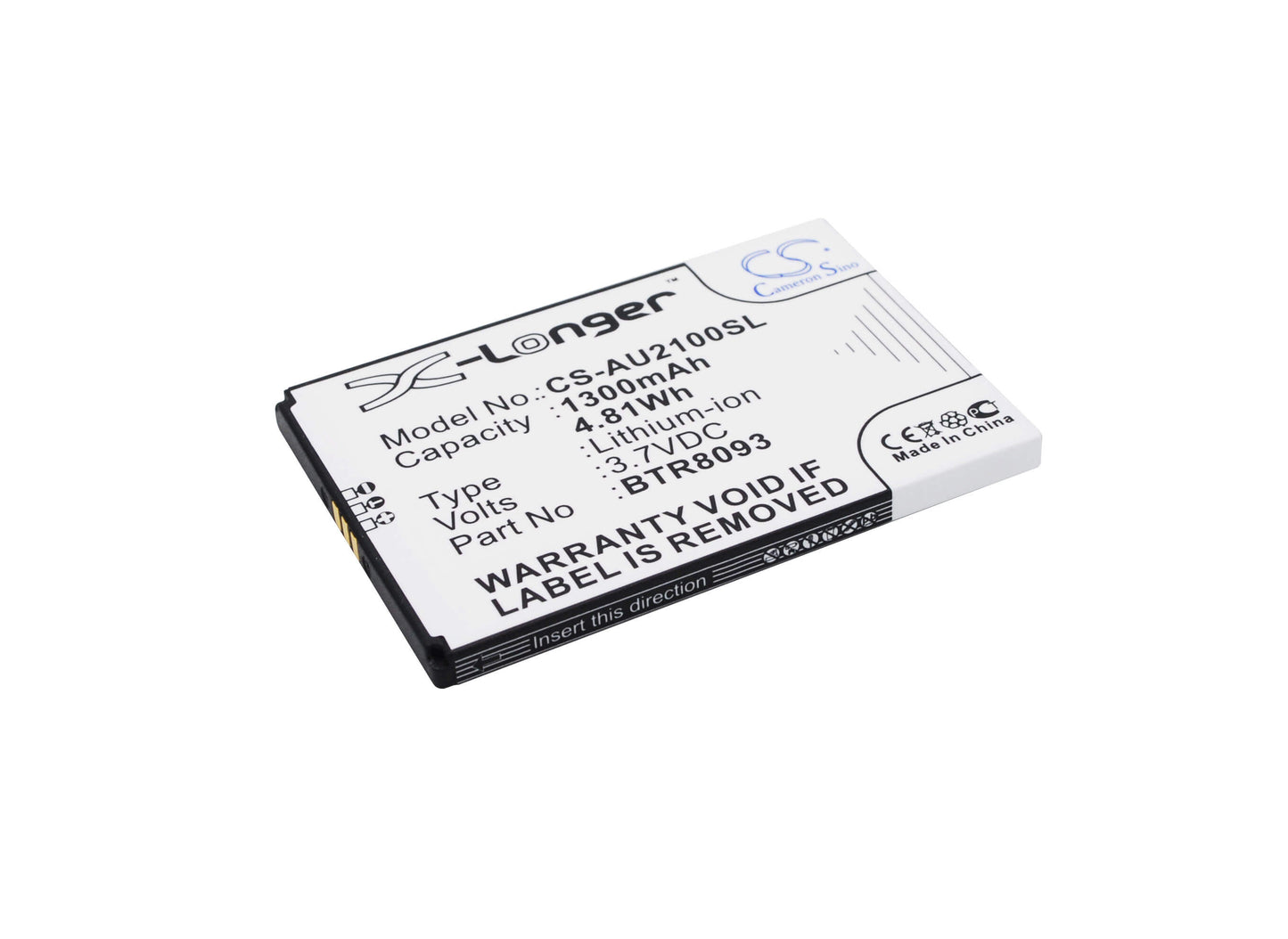 Camera 3.7V, 1300mAh, Li-ion Battery fits Utstarcom, Adr-2100, Adr2100mvo, 4.81Wh