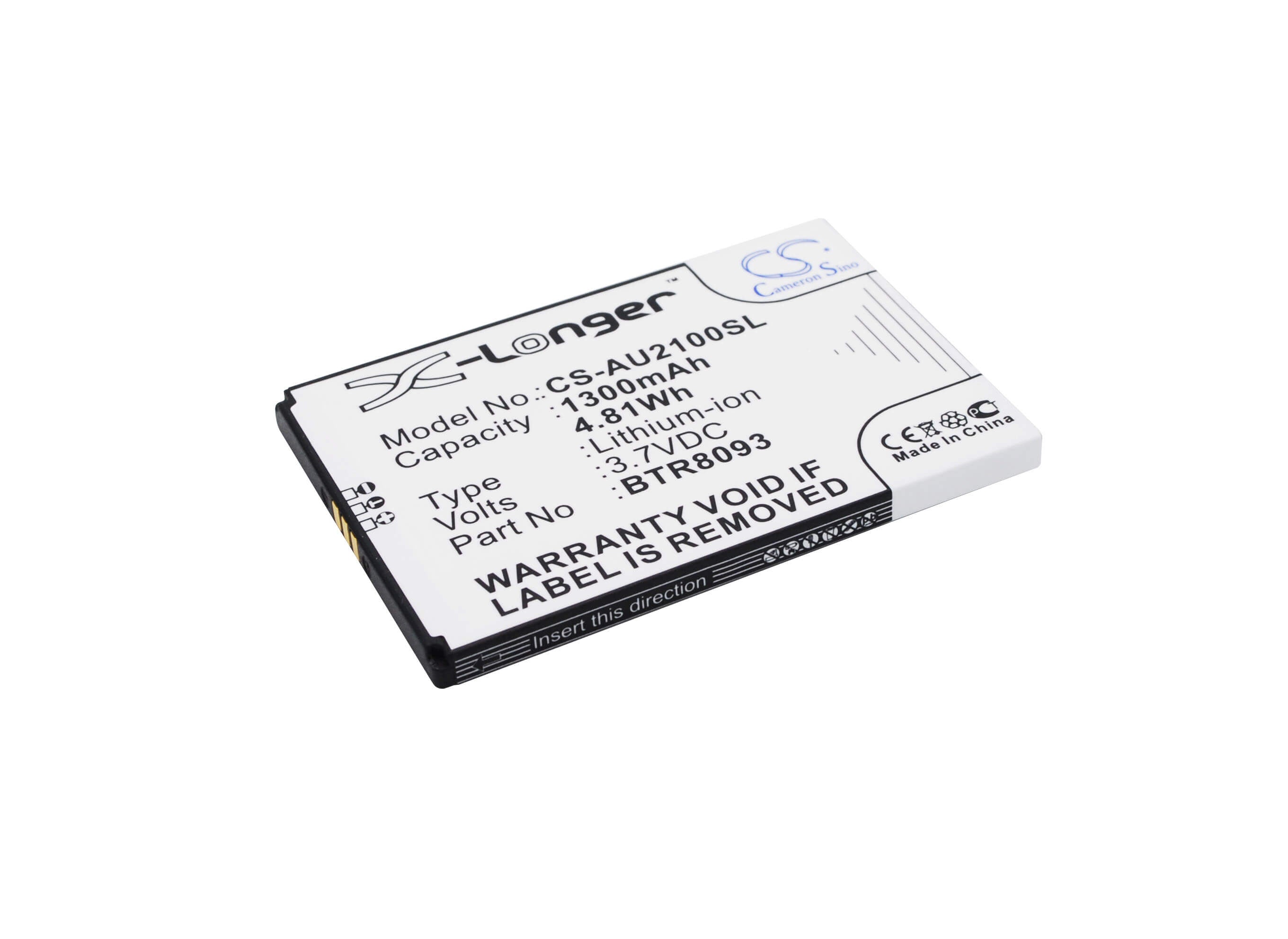 Camera 3.7V, 1300mAh, Li-ion Battery fits Utstarcom, Adr-2100, Adr2100mvo, 4.81Wh