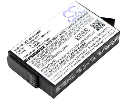 3.8V, 2620mAh, Li-ion Battery fits Gopro, Fusion, Fusion Vr 360, 9.956Wh