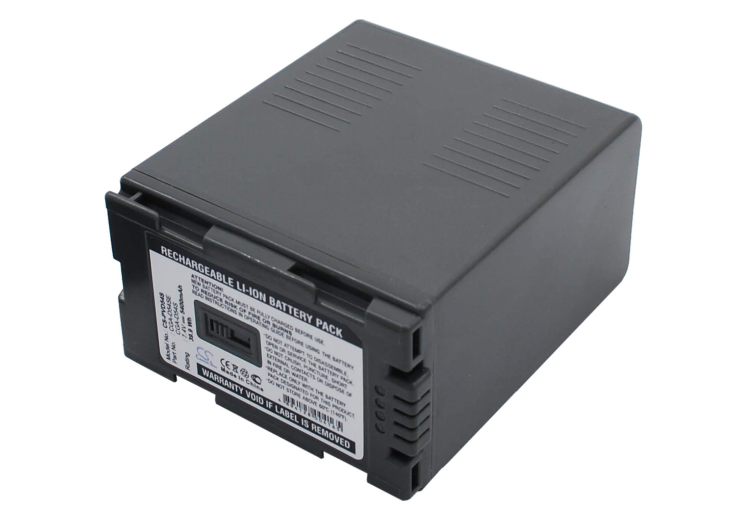 7.4V, 5400mAh, Li-ion Battery fits Panasonic, Ag-ac-90, Ag-dvc180a, 39.96Wh