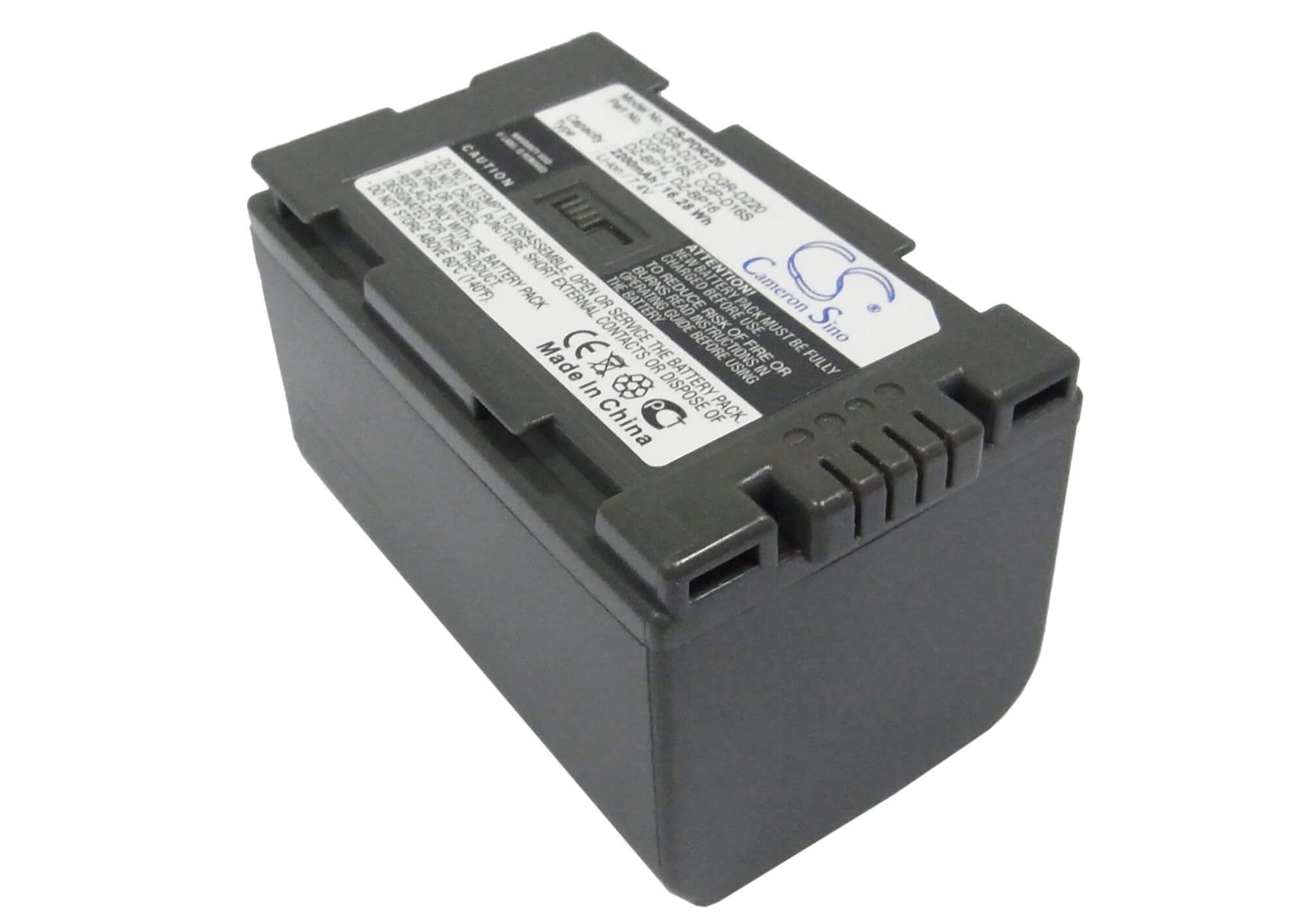 7.4V, 2200mAh, Li-ion Battery fits Panasonic, Ag-dvc15, Ag-dvc32, 16.28Wh