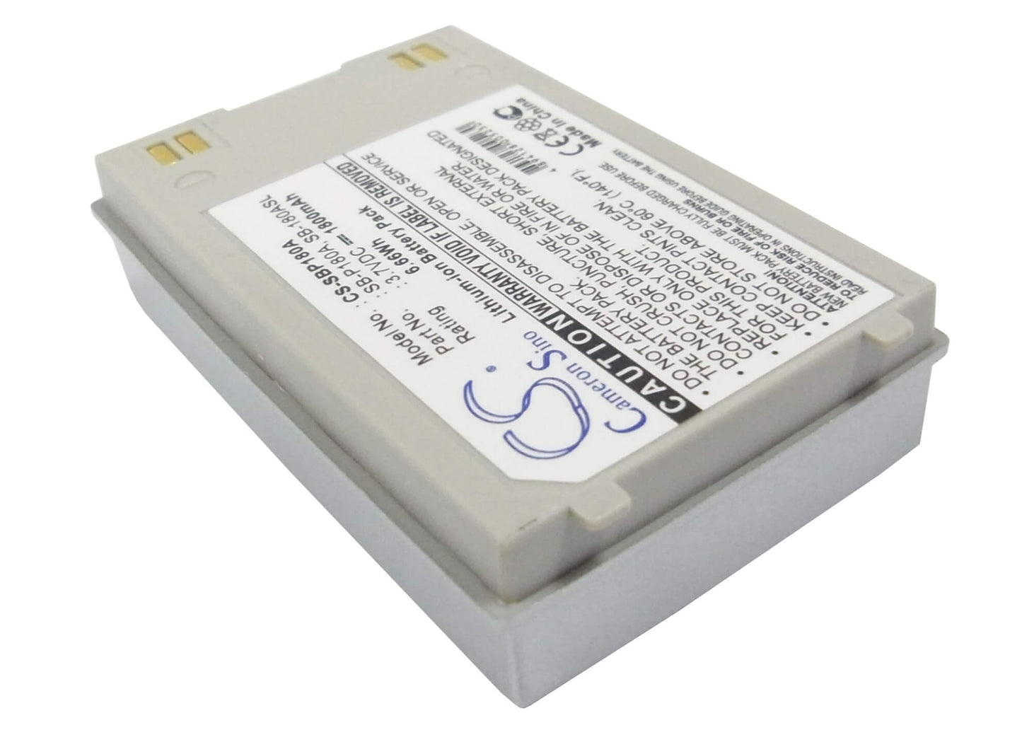 3.7V, 1800mAh, Li-ion Battery fits Samsung, Sc-mm10, Sc-mm10bl, 6.66Wh