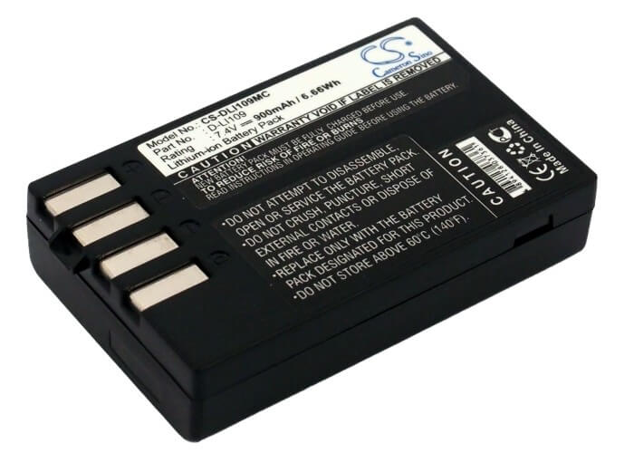 7.4V, 900mAh, Li-ion Battery fits Pentax, K2, K-2, 6.66Wh