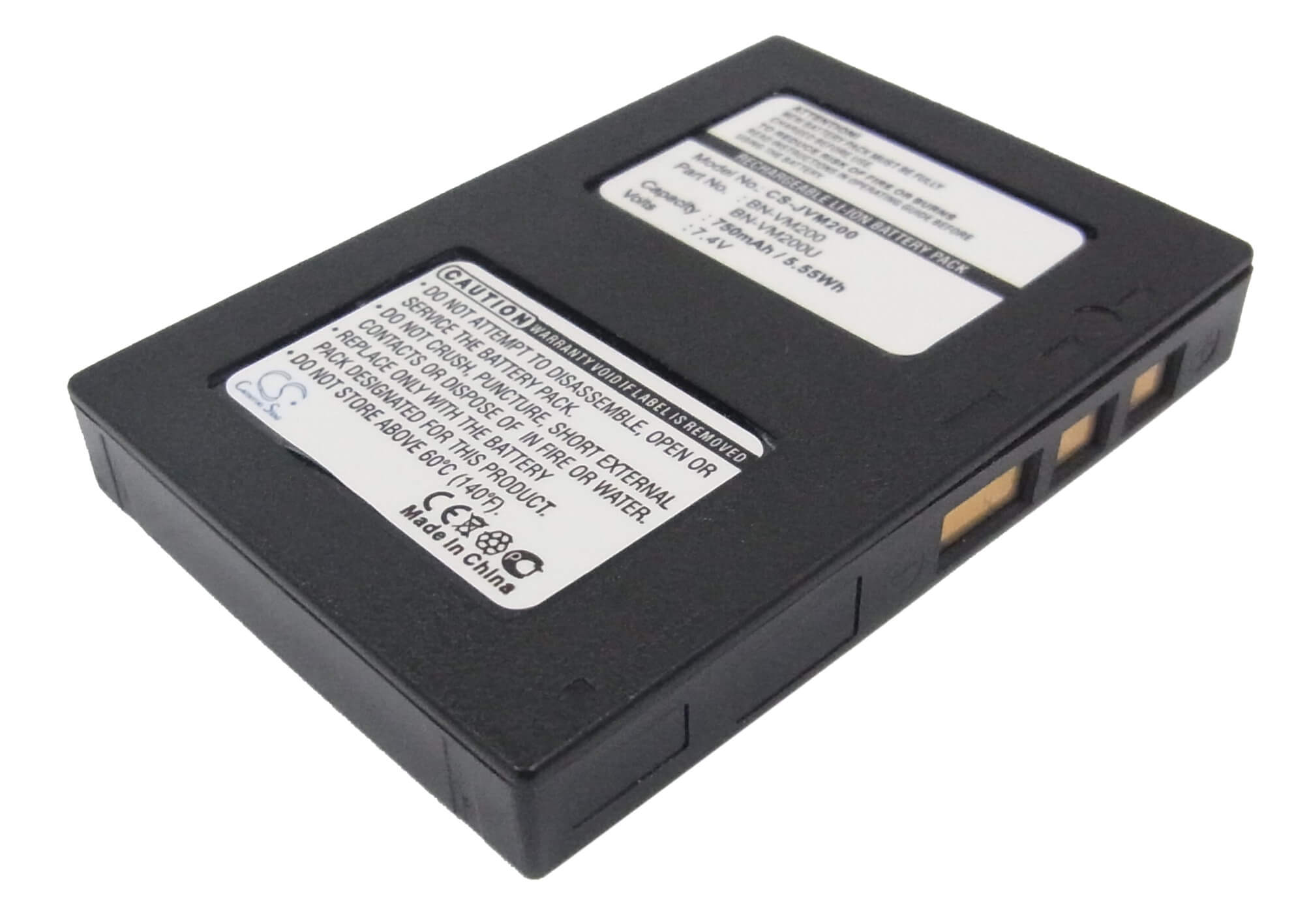 7.4V, 750mAh, Li-ion Battery fits Jvc, Gz-mc100, Gz-mc100ek, 5.55Wh