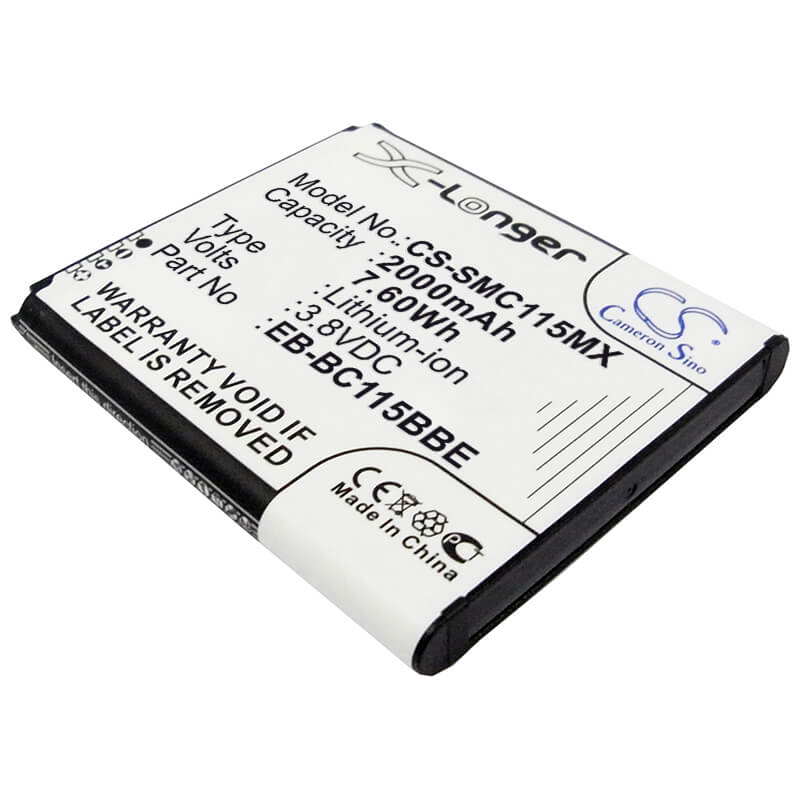 3.8V, 2000mAh, Li-ion Battery fits Samsung, Galaxy K Zoom, Galaxy K Zoom 3g, 7.6Wh