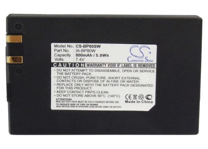 7.4V, 800mAh, Li-ion Battery fits Samsung, Sc-d385, Sc-dx103, 5.92Wh