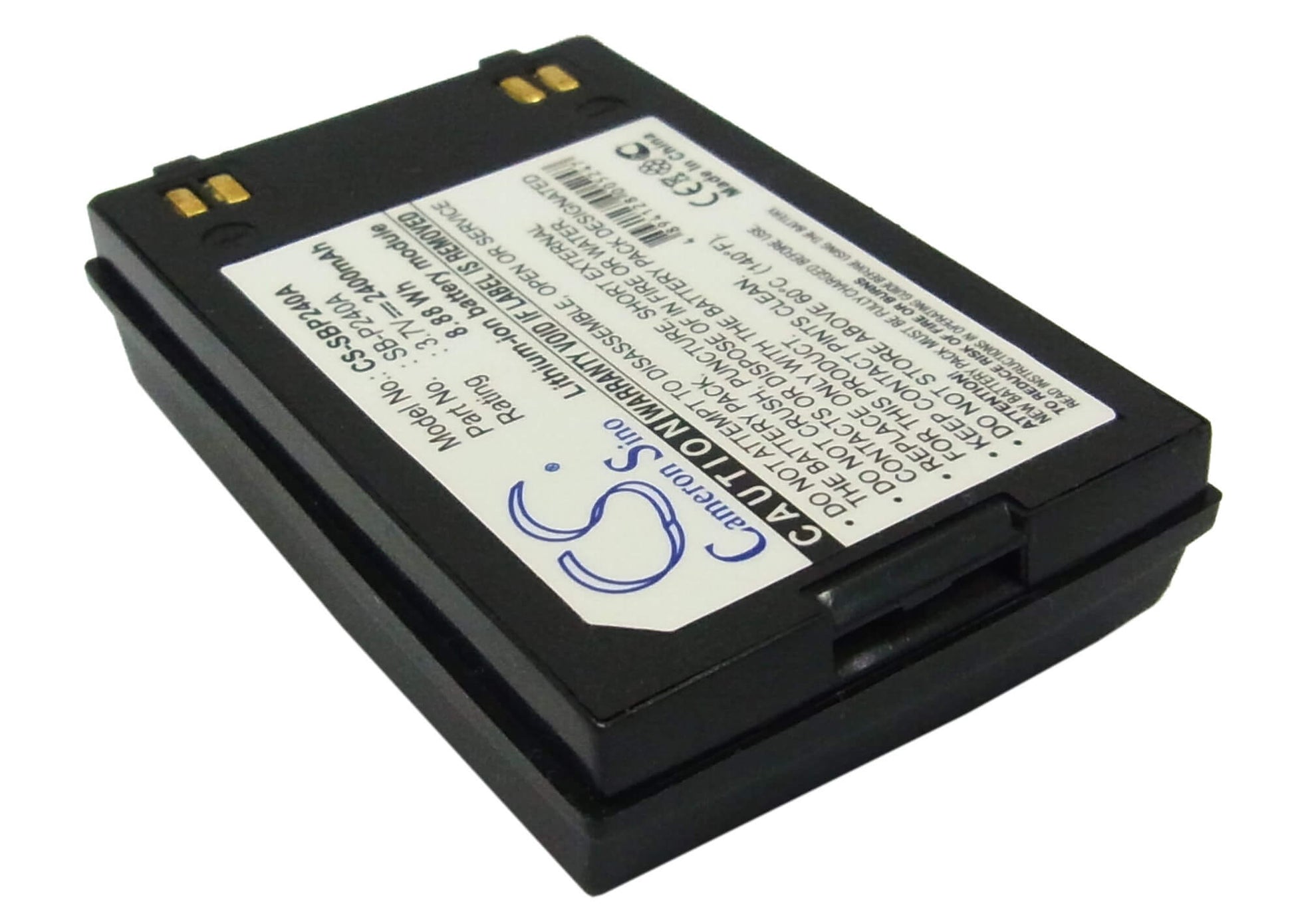 3.7V, 2400mAh, Li-ion Battery fits Samsung, Sc-mm10, Sc-mm10bl, 8.88Wh