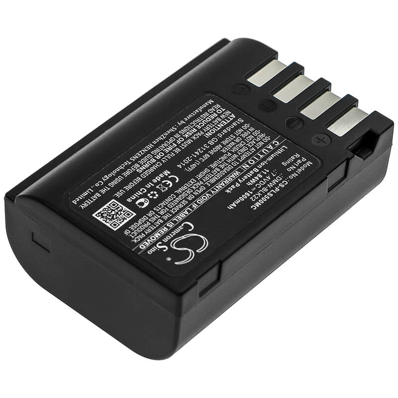7.4V, 1600mAh, Li-ion Battery fits Panasonic, Lumix Dc-s5, Lumix Dc-s5k, 11.84Wh