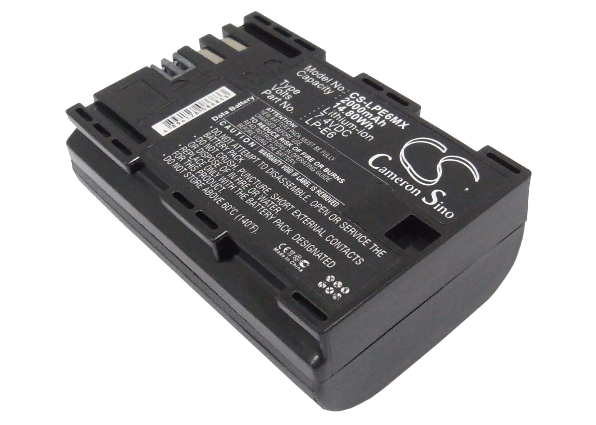 7.4V, 2000mAh, Li-ion Battery fits Canon, 5d Mark Iii, Eos 5d Mark Ii, 14.8Wh