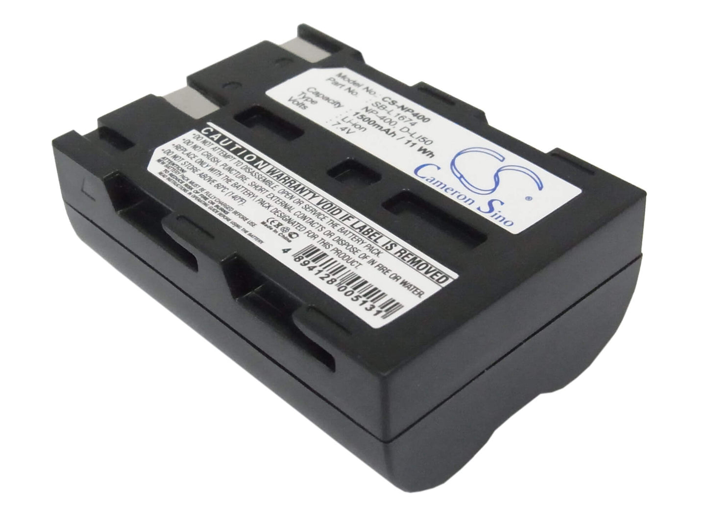 7.4V, 1500mAh, Li-ion Battery fits Pentax, K10d, K20d, 11.1Wh