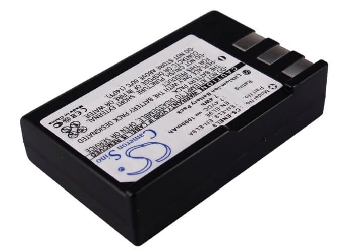 7.4V, 1000mAh, Li-ion Battery fits Nikon, D3000, D40, 7.4Wh