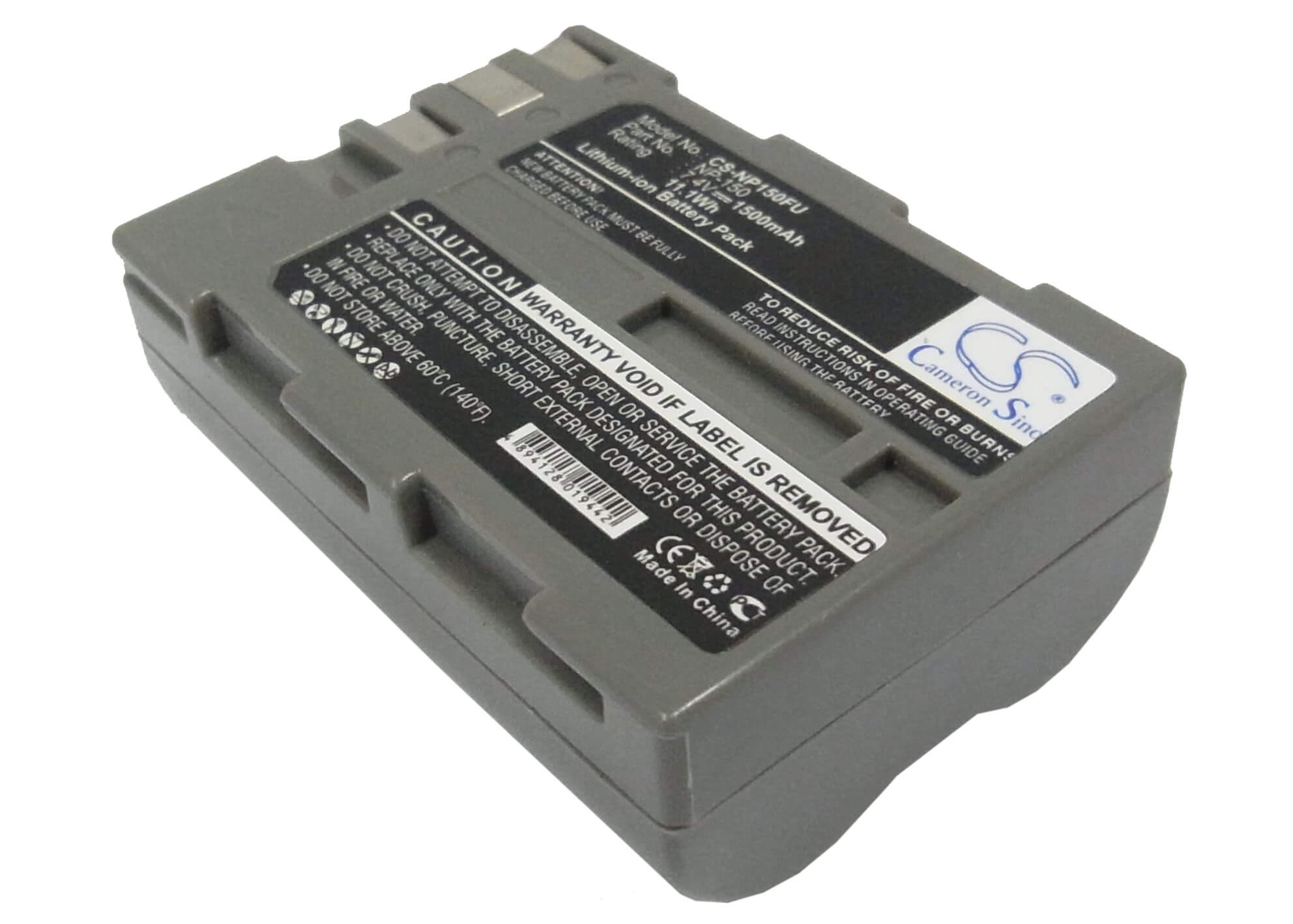7.4V, 1500mAh, Li-ion Battery fits Fujifilm, Bc-150, Finepix S5 Pro, 11.1Wh