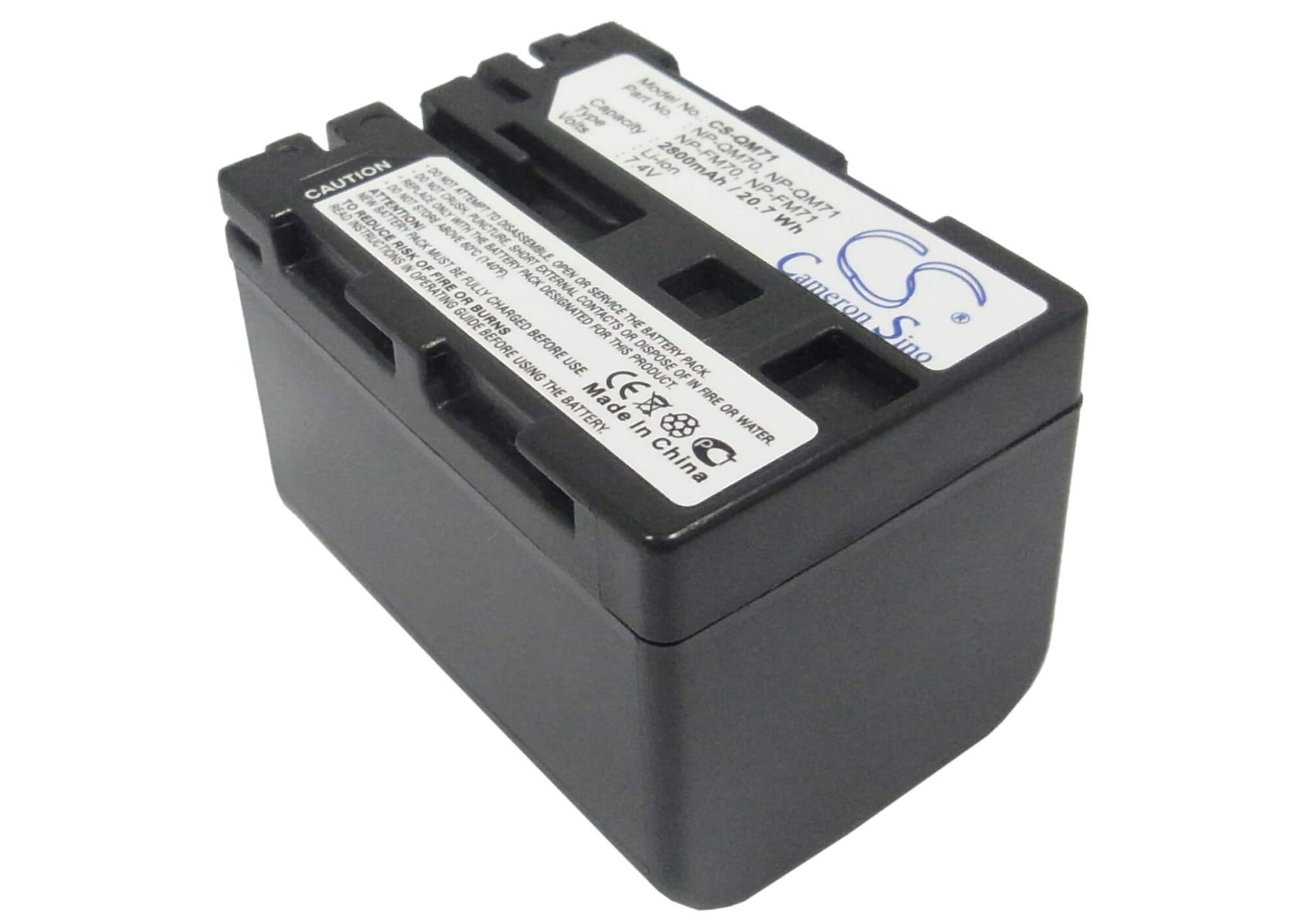 7.4V, 2800mAh, Li-ion Battery fits Sony, Ccd-trv108, Ccd-trv118, 20.72Wh