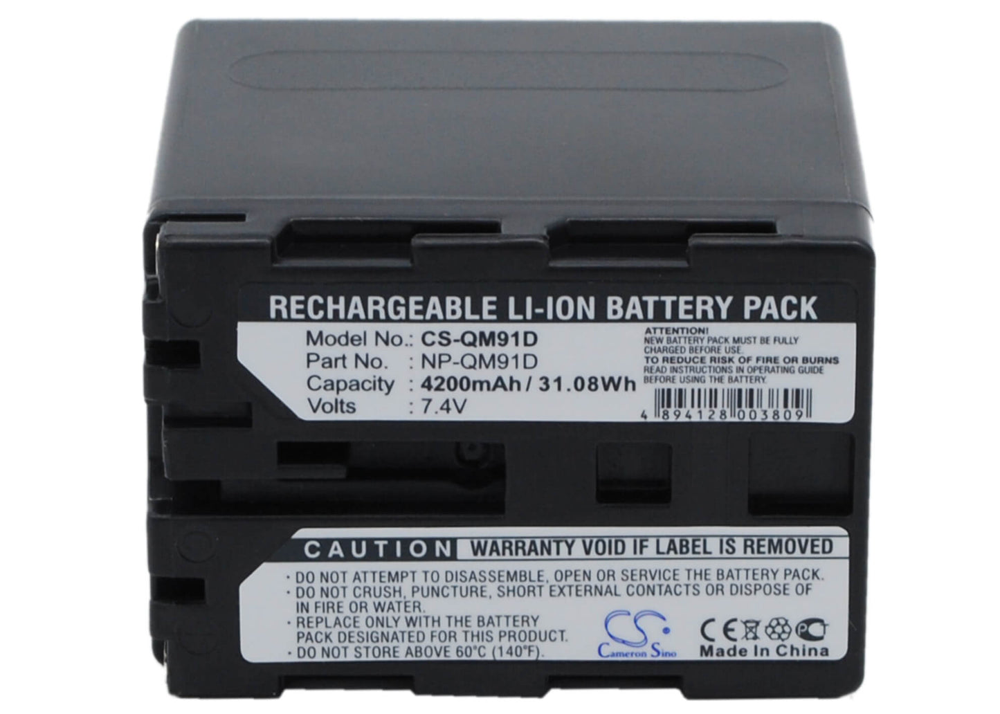 7.4V, 4200mAh, Li-ion Battery fits Sony, Ccd-trv108, Ccd-trv108e, 31.08Wh