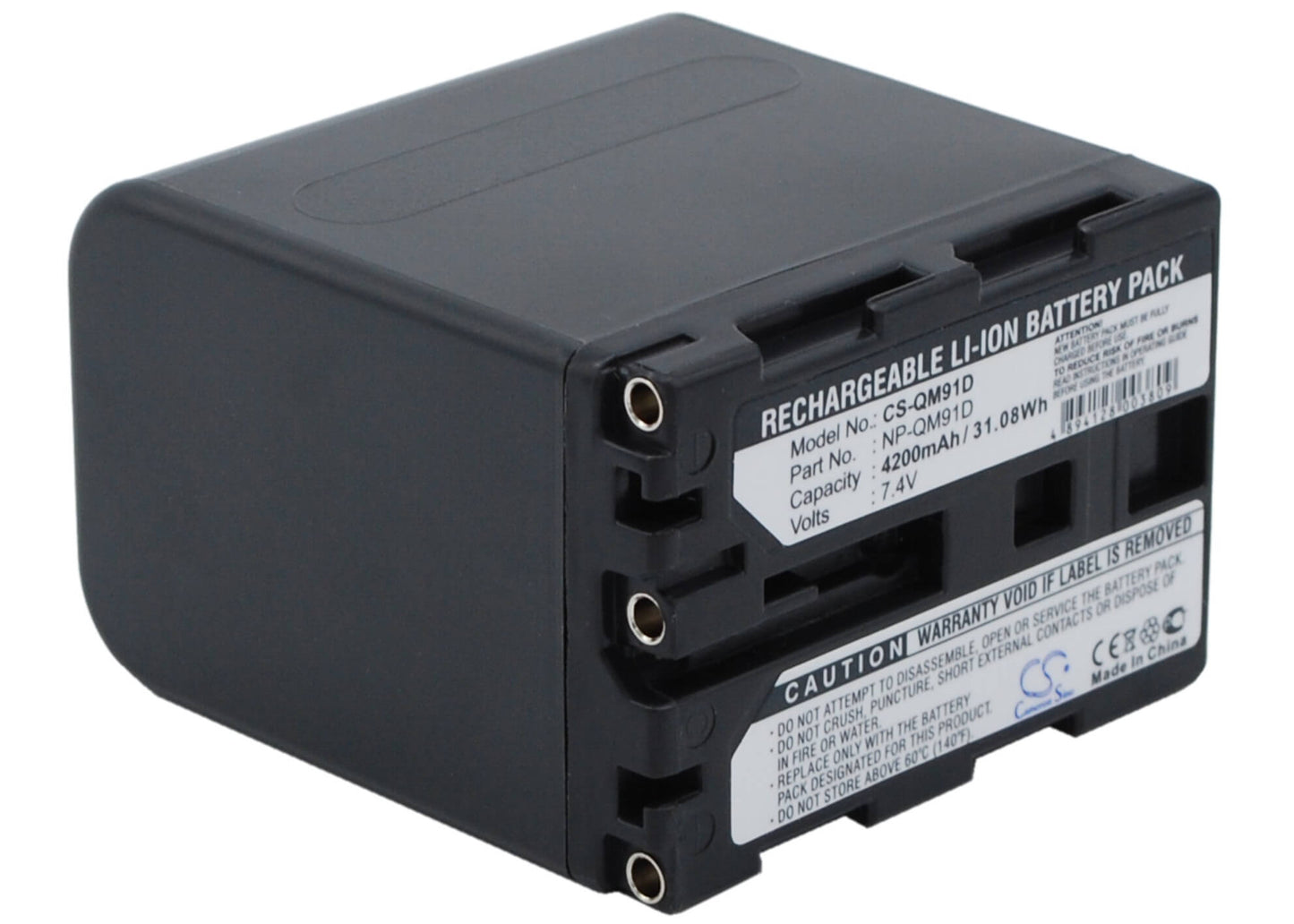 7.4V, 4200mAh, Li-ion Battery fits Sony, Ccd-trv108, Ccd-trv108e, 31.08Wh