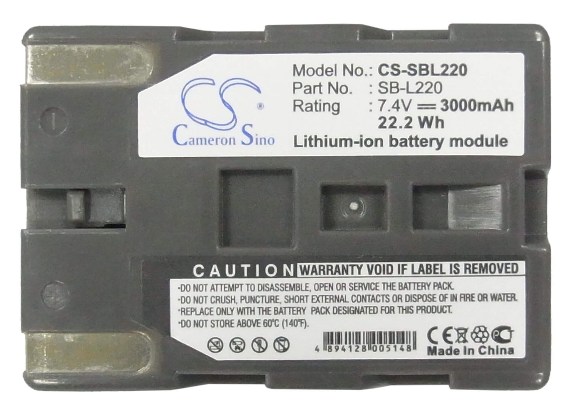 7.4V, 3000mAh, Li-ion Battery fits Samsung, Scd20, Scd21, 22.2Wh